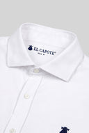Camisa Blanca Piqué Hombre
