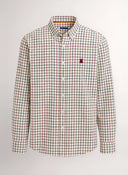 Camisa Cuadros Cinta España Cuello Botón y Bolsillo Hombre