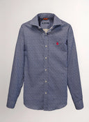 Camisa Azul Estampado Cachemir Hombre