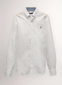 Camisa Blanca Coderas Celeste Hombre