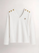 Camiseta Blanca Manga Larga Mujer