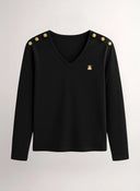 Camiseta Negra Manga Larga Mujer