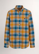 Camisa Villela Cuadros Azules/Mostaza Hombre