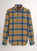 Camisa Villela Cuadros Azules/Mostaza Hombre