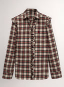 Camisa Cuadros Caza Villela Volantes Mujer