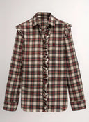 Camisa Cuadros Caza Villela Volantes Mujer