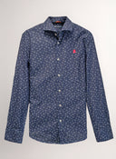Camisa Hombre Denim Estampada