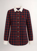 Camisa Tartán Azul y Rojo Mujer