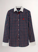 Camisa Tartán Azul y Rojo Mujer