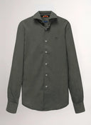 Camisa Verde Kaki Tencel Hombre