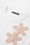 Camiseta Cruda Crochet Mujer