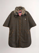 Abrigo Capa Verde Caza Mujer