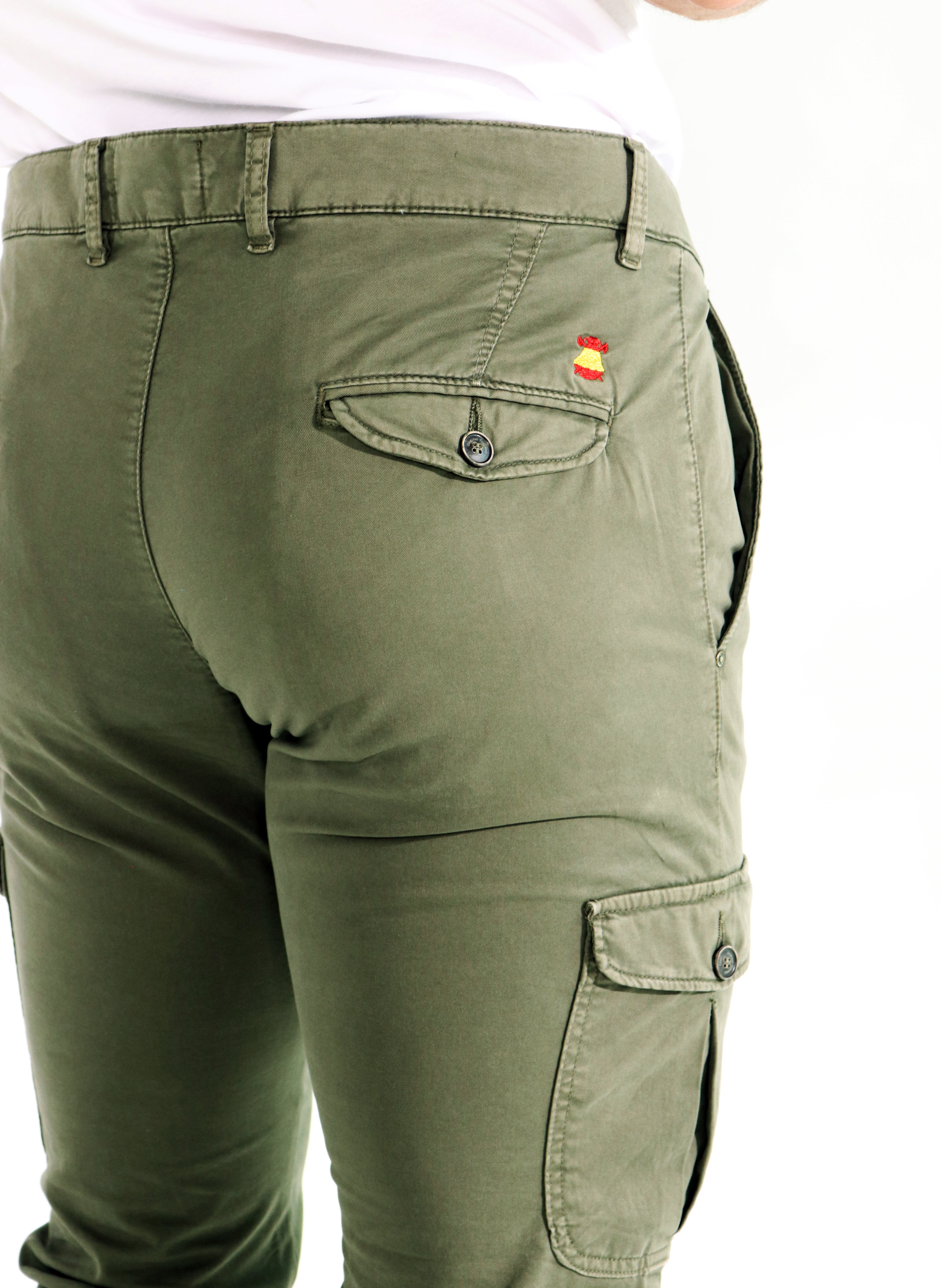 Khaki Cargo Pants for Men Logo Spain