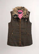 Chaleco Kaki Pelo Mujer