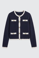 Chaqueta Azul Textura Mujer