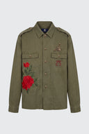 Chaqueta Verde Kaki Clavel Mujer