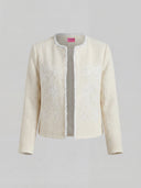 Chaqueta Beige Bordada Mujer