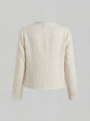 Chaqueta Beige Bordada Mujer