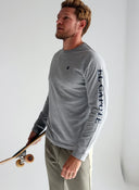 Men's Gray Long Sleeve T-shirt