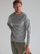 Men's Gray Long Sleeve T-shirt