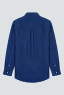 Camisa Azul Marino 100% Lino Mujer