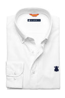 Camisa Blanca Sarga Cuello Botón Hombre