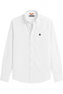 Camisa Blanca Sarga Cuello Botón Hombre