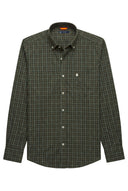 Camisa Verde Cuadro Caza Hombre