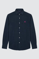 Camisa Piqué Azul Marino Hombre