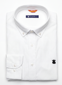 Camisa Blanca Sarga Cuello Botón Hombre