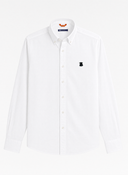 Camisa Blanca Sarga Cuello Botón Hombre