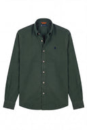 Camisa Kaki Sarga Cuello Italiano Hombre