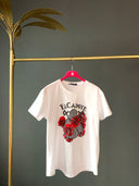 Camiseta Blanca Claveles Mujer