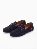 Mocasín Lazo Serraje Azul Hombre