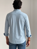 Camisa Azul Grisáceo Piqué Hombre