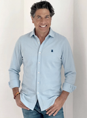 Camisa Azul Grisáceo Piqué Hombre