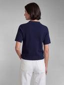 Cárdigan Azul Manga Corta Mujer