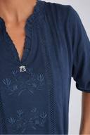 Women's Romantic Navy Blouse
