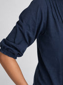 Women's Romantic Navy Blouse
