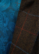 Abrigo Cuadros Marrones Mujer