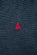 Camisa Azul Grisacea Nido de Abeja Capote Rosa Hombre