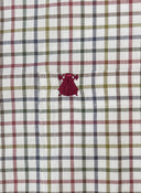 Camisa Cuadros Cinta España Cuello Botón y Bolsillo Hombre