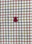 Camisa Cuadros Cinta España Cuello Botón y Bolsillo Hombre