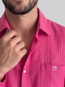 Guayabera Rosa Capote Hombre