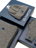 Pack de Gorro, Guantes y Bufanda Gris Unisex