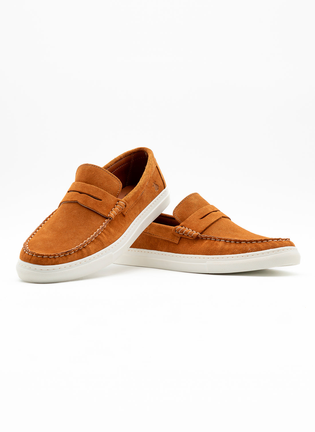 Brown Moccasin White Sole Man