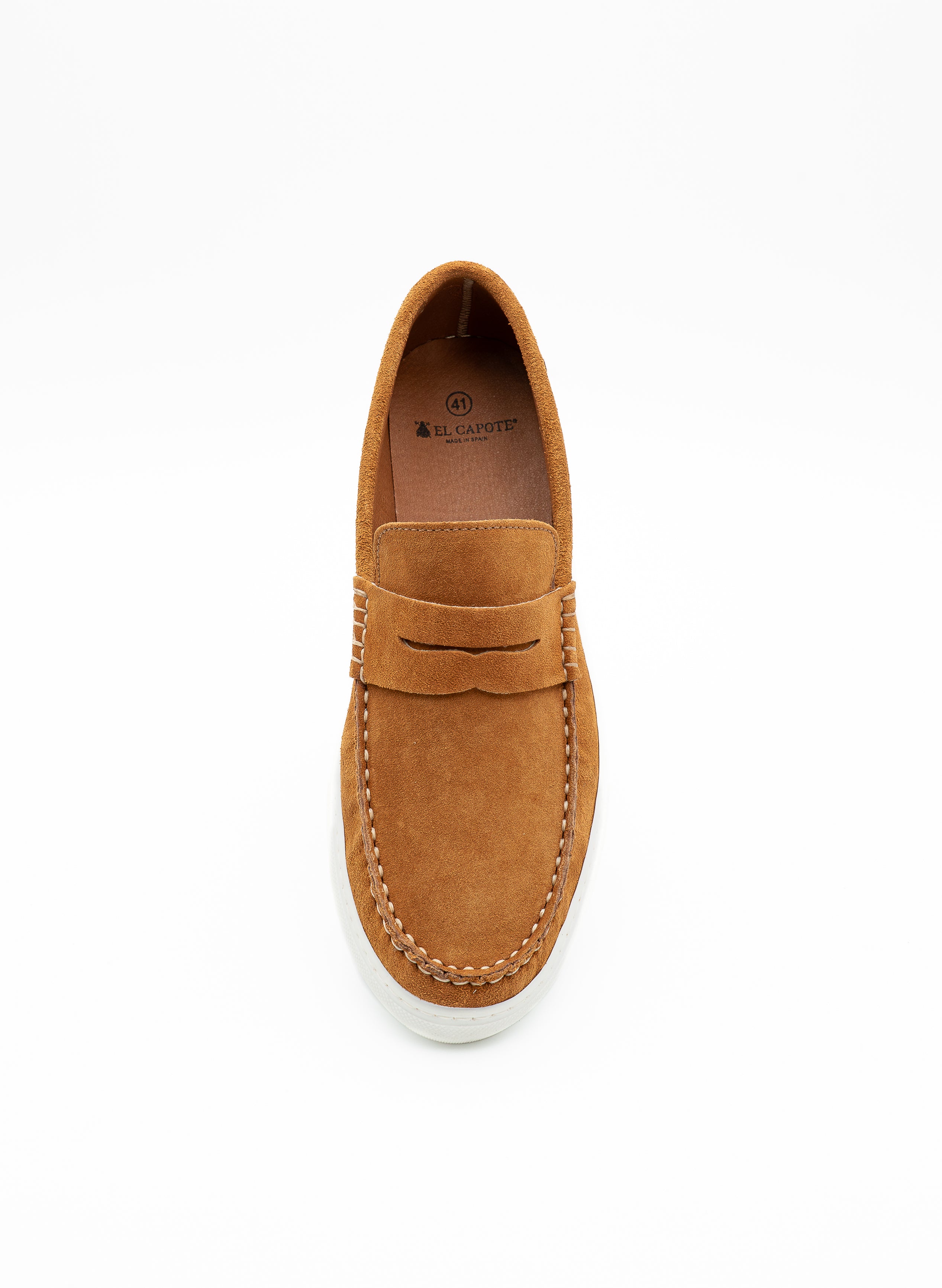 Brown Moccasin White Sole Man