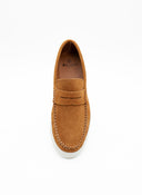 Mocasín Marrón Suela Blanca Hombre