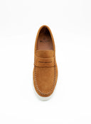 Mocasín Marrón Suela Blanca Hombre