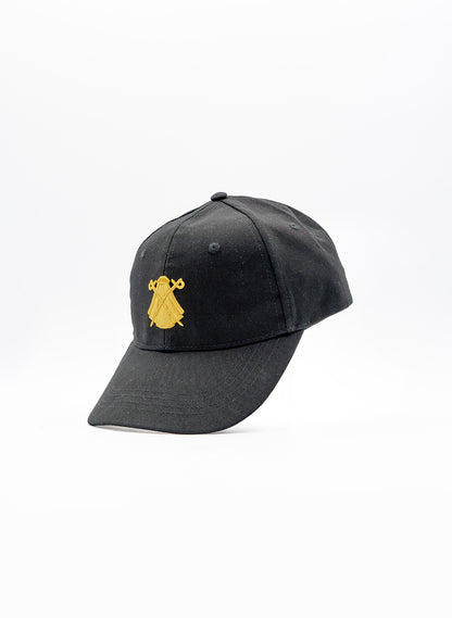 Gorra Negra Capote Dorado